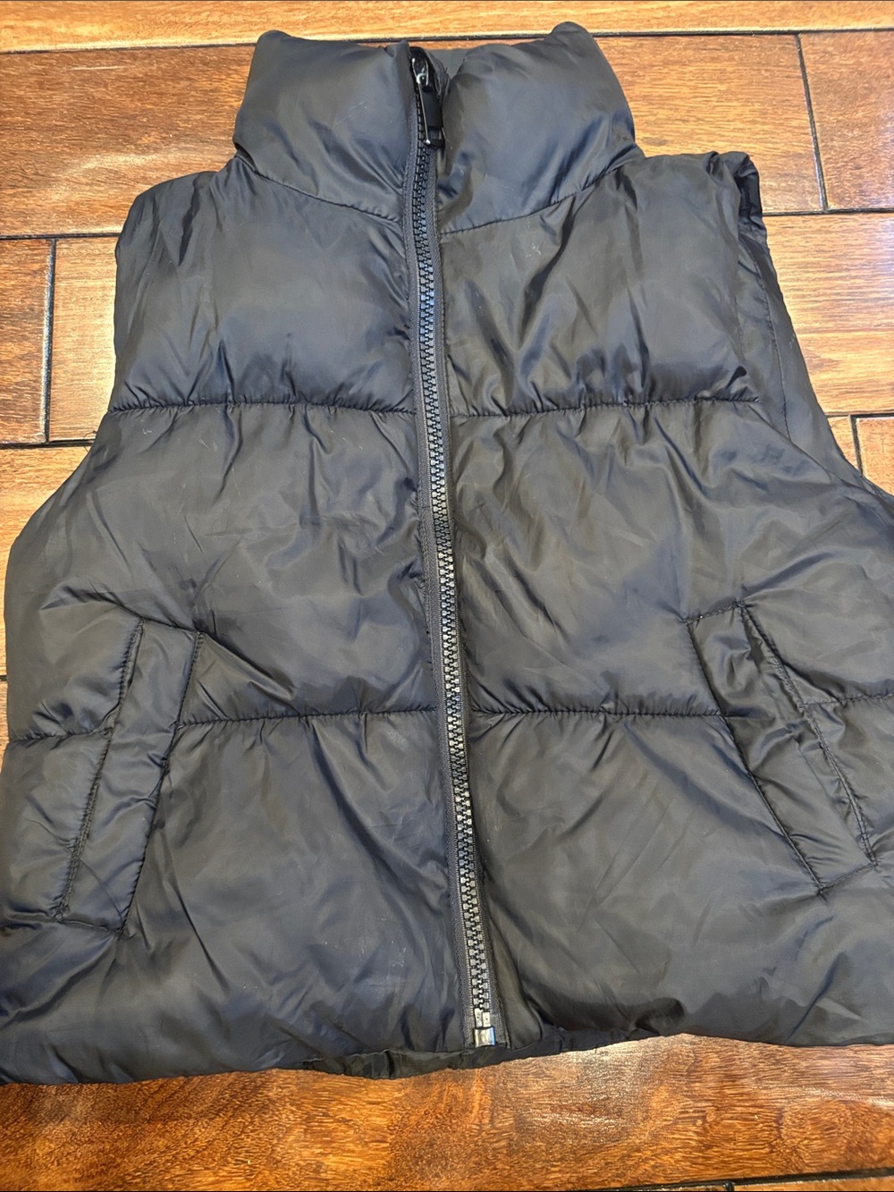 art class Black Quilted Puffer Vest for Kids